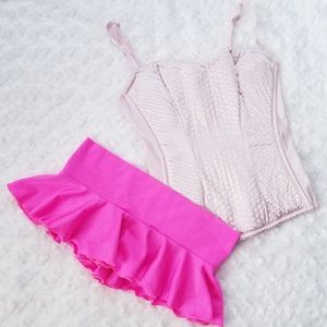 Soft Pink Quilted Corset